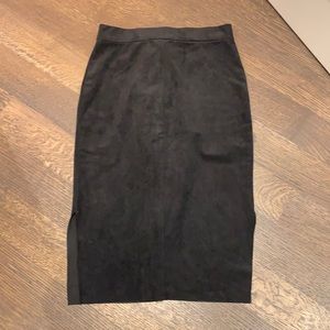 Wilfred suede skirt black with side slits 0